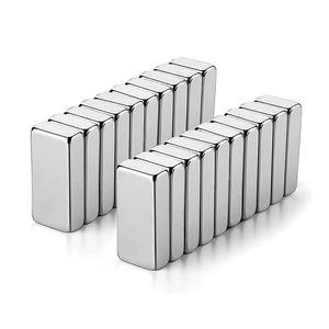 Magnete al Neodimio N52 60x20x10mm, Potente Magnete a Blocco, Alta Temperatura di Lavoro, Placcato in Nichel Argento - Product Image 1