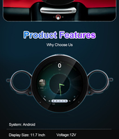 Navihua Pantalla Táctil Completa de 11.7 Pulgadas MINI R56 R60 2007-2011 Android MP5 DSP USB Radio para Auto GPS Navegación Carplay Multimedia
