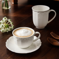 Service de Table en Céramique de Luxe Français à Motifs Floraux en Relief, Assiettes et Bols en Porcelaine à Bord Festonné, Écologique, Sans BPA, pour Hôtels, Vente en Gros