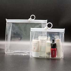 Bolsas de embalaje de ropa de PVC reciclables personalizadas con cremallera superior para calcetines de traje de baño ropa interior-diseño esmerilado serigrafiado - Product Image 1