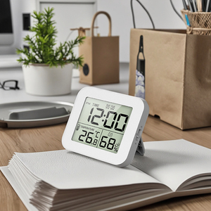 Đa chức năng nhà bếp thời gian hẹn giờ với nhiệt kế ẩm kế và đồng hồ báo thức kỹ thuật số trực quan đếm ngược Pomodoro nghiên cứu hẹn giờ - Product Image 3