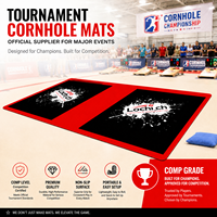 League Cornhole-Matte - Reguläre Größe, rutschfeste, gummierte Cornhole-Bodenmatte für Turnierspiele und Vereinstraining