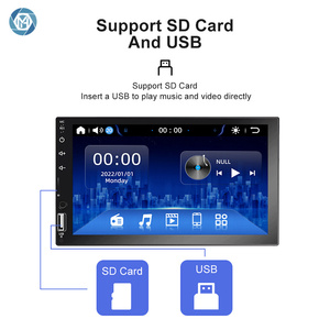 Henmall 7 pulgadas 2DIN Pantalla táctil universal Compatible con tarjeta SD y USB <span class=keywords><strong>Reproductor</strong></span> de DVD para automóvil BT incorporado - Product Image 3