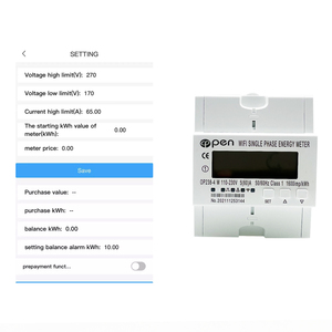 OEM Tuya 5(60) Một Thanh Ray Din Một Pha 110V 230V Trên Và Dưới Điện Áp Bảo Vệ Hiện Tại RS485 WIFI Đồng Hồ Đo Năng Lượng Thông Minh - Product Image 5