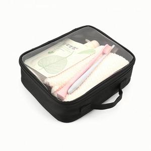 Sac de toilette de voyage personnalisé haute capacité, portable, étanche, transparent en PVC, format quart, pour cosmétiques et maquillage - Product Image 5