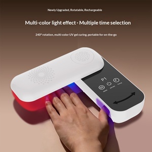 เครื่องอบเล็บพกพาแบบพับได้ ชาร์จไฟได้ ใช้หลอดไฟ UV LED ความร้อนต่ำ อบแห้งเร็ว สำหรับเจลทาเล็บ แหล่งกำเนิดแสงคู่ ป้องกันมือดำ ใช้งานง่าย - Product Image 1