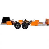 Remorque motorisée à descente de niveau 2,5T, sans rampe, hauteur de levage 420 mm, remorque utilitaire robuste pour supercar et VTT