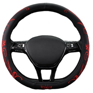 Accessoires intérieurs de <span class=keywords><strong>voiture</strong></span>, <span class=keywords><strong>anti</strong></span>-<span class=keywords><strong>gel</strong></span>, respirant, antidérapant, cadeau d'affaires pour homme, housse de volant de <span class=keywords><strong>voiture</strong></span> en cuir PU en forme de D - Product Image 6