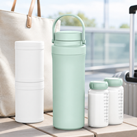 Bouteille isotherme en acier inoxydable pour lait maternel avec commande manuelle et motif imprimé, sans BPA, idéale pour les voyages en extérieur