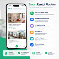 Plataforma de Sistema de Aplicaciones de Alquiler en Línea, Gestión de Inmobiliarias, Búsqueda y Reserva, Solución de Gestión Trasera