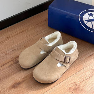 Sandales <span class=keywords><strong>Birkenstock</strong></span> rétro décontractées en cuir pour hommes, directement de l'usine, avec soutien de la voûte plantaire, légères, respirantes, <span class=keywords><strong>semelle</strong></span> plate en <span class=keywords><strong>EVA</strong></span>, toutes saisons - Product Image 4