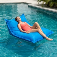 Coussin flottant imperméable en forme de pouf pour piscine, spa et plage, sans gonflage, pour extérieur
