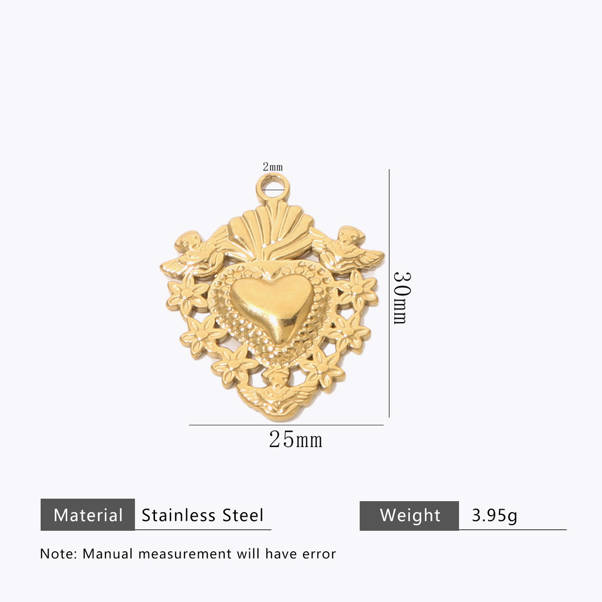 B- golden heart25*30