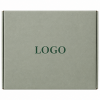 Boîte d'expédition en carton ondulé kraft avec logo personnalisé, écologique, en carton recyclé, pliable, pour emballage cadeau