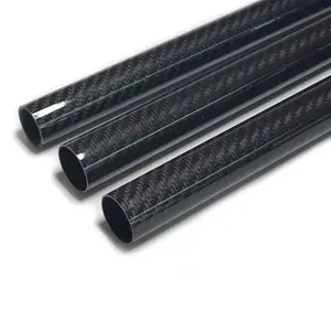 High Strength Forged Customize 3K Glossy Matte Roll-wrapped Round Carbon Fiber Tubing Tube