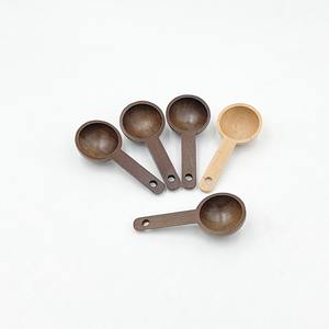 Cucchiaio di legno personalizzato con logo in legno di faggio naturale cucchiaio misurino 10/15/30/45ml legno di noce 8g cucchiaio da caffè in polvere - Product Image 2