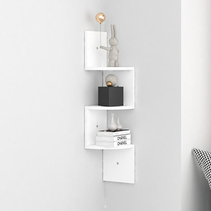 Furinno <span class=keywords><strong>ROSSI</strong></span> Scaffale Angolare a 5 Ripiani a Zigzag, Montaggio a Parete, in Legno Ingegnerizzato Resistente per Soggiorno, Colore Espresso - Product Image 4