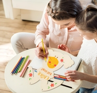 3 disques en bois non finis en forme de lapin, écologiques et réutilisables, pour l'artisanat DIY des enfants, décorations de porte de Pâques à suspendre