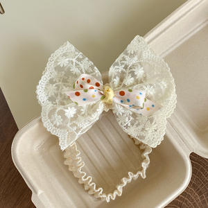 Baby Sweet Hair Bands Dots Girls Head Flower Cute Princess Lace Accesorios para el cabello infantil Venta al por mayor Girl Accesorios para el cabello - Product Image 4