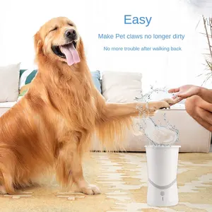 PetsLove 사용자 정의 도매 자동 전기 발 세척 컵 휴대용 실리콘 소프트 2 in 1 애완 동물 발 와셔 컵 클리너