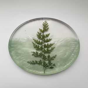 Ensemble de sous-verres en résine colorée avec tapis époxy faits à la main au design abstrait tourbillon d'océan idéal pour le salon de la table basse et les cadeaux - Product Image 1