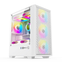 Haute qualité tour moyenne Mini ATX boîtier PC de jeu USB2.0 USB3.0 Transparent verre trempé métal plastique acrylique ordinateur de bureau