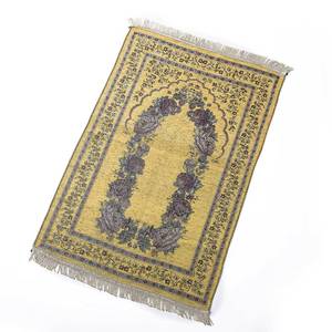 Alfombra de Oración Floral Jacquard Portátil y Duradera, Rectangular, Lavable, para el Hogar, Picnic, Camping, Estilo Musulmán - Product Image 3