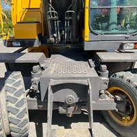 Excavatrice sur roues hydraulique mobile VOLVO EW145B d'occasion de 14 tonnes avec boîte de vitesses et pompe PLC, matériel de construction
