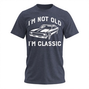 Cartoon <b>Funny</b> Car Graphic Vintage Retro Jersey T-<b>Shirt</b> Mens Birthday Presents Dad Heather Navy - Product Image 2