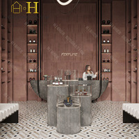 Comptoir de présentation de parfums en bois de haute qualité, présentoirs de parfums personnalisés, étagères de présentation de parfums pour vitrine de magasin