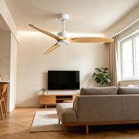 Ventilateur de plafond moderne de 52 pouces avec moteur DC BLDC, télécommande, 6 vitesses, silencieux, réversible, usage domestique, garantie du moteur de 10 ans