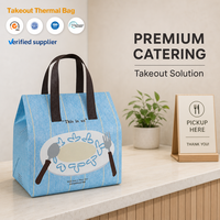 Sac isotherme jetable en non-tissé avec poignée et fermeture à bande, portable, pour plats chauds et repas à emporter – Vente en gros