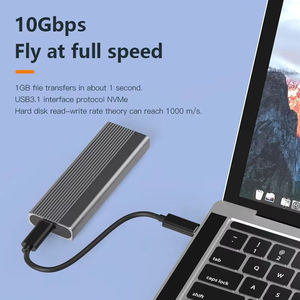 Carcasa de Aluminio <span class=keywords><strong>M2</strong></span> 2280 2260 2242 2230, Adaptador de Carcasa SSD M.2 NVME <span class=keywords><strong>PCIE</strong></span> NGFF <span class=keywords><strong>SATA</strong></span> de Doble Protocolo, Tipo C USB C 3.1 Gen 2 10Gbps - Product Image 4