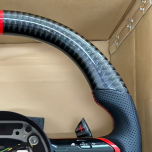 Volante de Fibra de Carbono Genuina para Mercedes Benz W204 W205 W212 W213 W177 W222 W463 <span class=keywords><strong>Clase</strong></span> C E S A GLC GLE G - Product Image 2