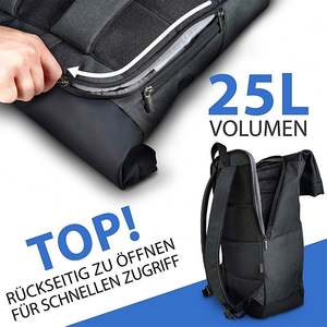 2023 Large Capacity Travel Roll Top Hiking Daypacks RPET <b>Rolling</b> <b>Bag</b> With <b>Laptop</b> Compartment - Product Image 3