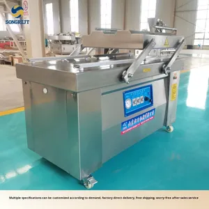 Machine d'emballage <span class=keywords><strong>sous</strong></span> <span class=keywords><strong>vide</strong></span> électrique commerciale automatique à double chambre pour <span class=keywords><strong>charcuterie</strong></span> et poulet rôti 380V50HZ Matière en poudre - Product Image 3