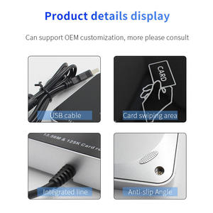 เครื่องอ่านบัตรแบบไร้สัมผัส NFC 13.56mhz IC USB สำหรับควบคุมการเข้าออก ISO14443A 125Khz RFID เครื่องอ่านบัตรแบบตั้งโต๊ะอัจฉริยะ ทำจากพลาสติก - Product Image 4