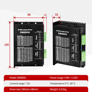 Moteur pas à pas hybride DC 48V 2 phases à couple élevé 12 Nm NEMA34 KAIHONG avec driver micro-pas DM860H pour machine de découpe <span class=keywords><strong>plasma</strong></span> CNC - Product Image 3