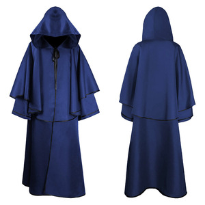 Halloween con cappuccio <span class=keywords><strong>mantello</strong></span> gotico medievale <span class=keywords><strong>strega</strong></span> vampiro <span class=keywords><strong>mantello</strong></span> per uomini e donne Costume Cosplay - Product Image 3