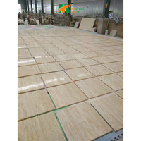 Dalle de pierre de marbre travertin turc pierre naturelle Crema Traventin Texture de bois carreaux de travertin de marbre