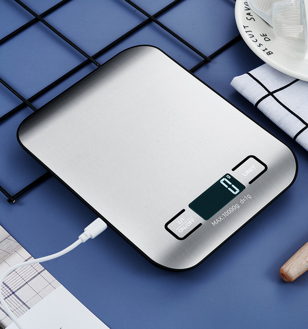 Food Measuring Weight Balance Battery Free 11lb 22lb 5kg 10kgX1g Digital Kitchen Scale Add Weigh Easy to Read Display