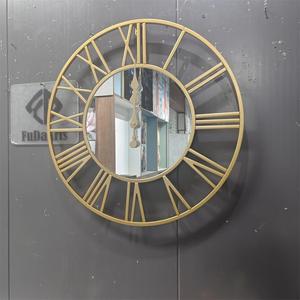 Orologio da Parete Decorativo Grande Moderno di Lusso Francese da 80CM con Specchio, in Metallo Dorato, per Casa e Ufficio, Dropshipping DDP - Product Image 5