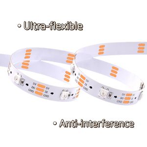 Luces decorativas para <span class=keywords><strong>correr</strong></span> que mejoran el estado de ánimo DC 5V Tira de LED Rgb direccionable <span class=keywords><strong>con</strong></span> 30leds <span class=keywords><strong>Cinta</strong></span> LED de píxeles WS2812 SK6812 a todo color - Product Image 3