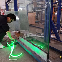 Aluminium-Balkonglasgeländer-Basisschiene, rahmenloses Glasgeländer, Handlauf für Terrasse und Treppe, Aluminium-U-Profil-Glasgeländer
