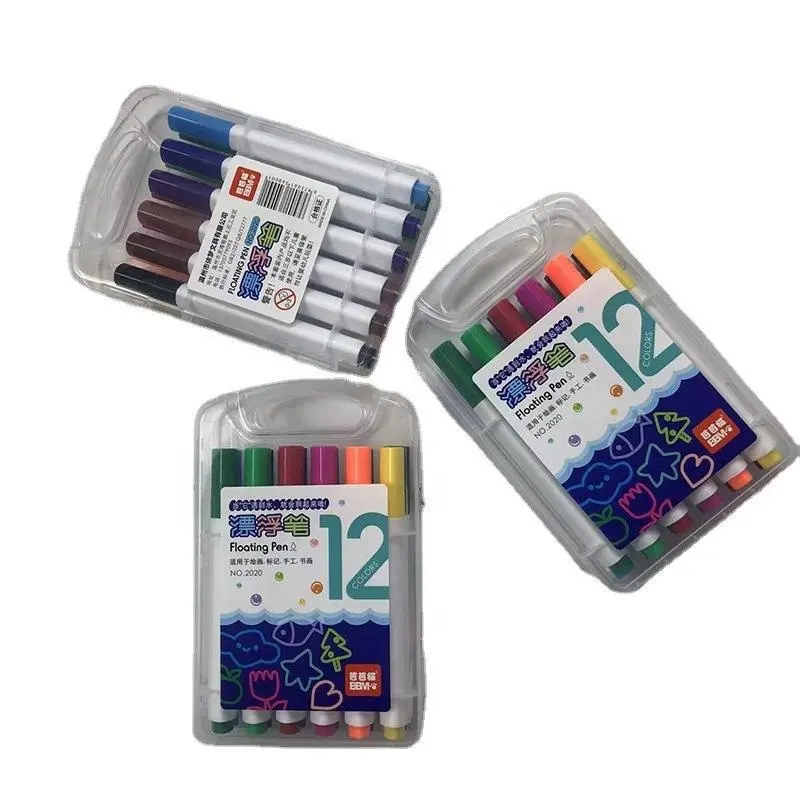 12 Farben Floating Doodle Pens Muster marker DIY Graffiti Stift Wasser kunst Marker magische Wasser malerei Marker