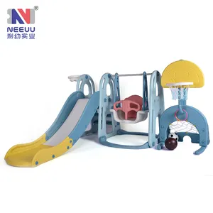 LY08505 Letter Type Multifunction Plastic Kids Garden SwingとSlide Play Set