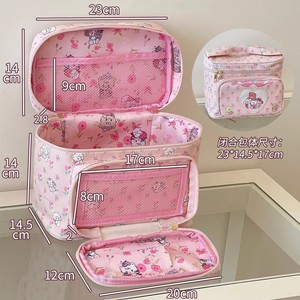 Sweet Princess <b>Makeup</b> Bag Large Capacity Waterproof Cosmetic <b>Case</b> With Mesh Pockets For Travel And Home Storage - Product Image 2