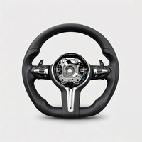 Volant sport en cuir à fond plat SSY pour châssis F (séries 1/2/3/4/5/6/7 X1/X2/X3/X4/X5/X6) tricolore