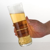 Vente flash : Verre à bière en forme de trophée de coupe d'Europe en verre de 418 ml, gobelet à vin, coupe à cocktail de football mondial