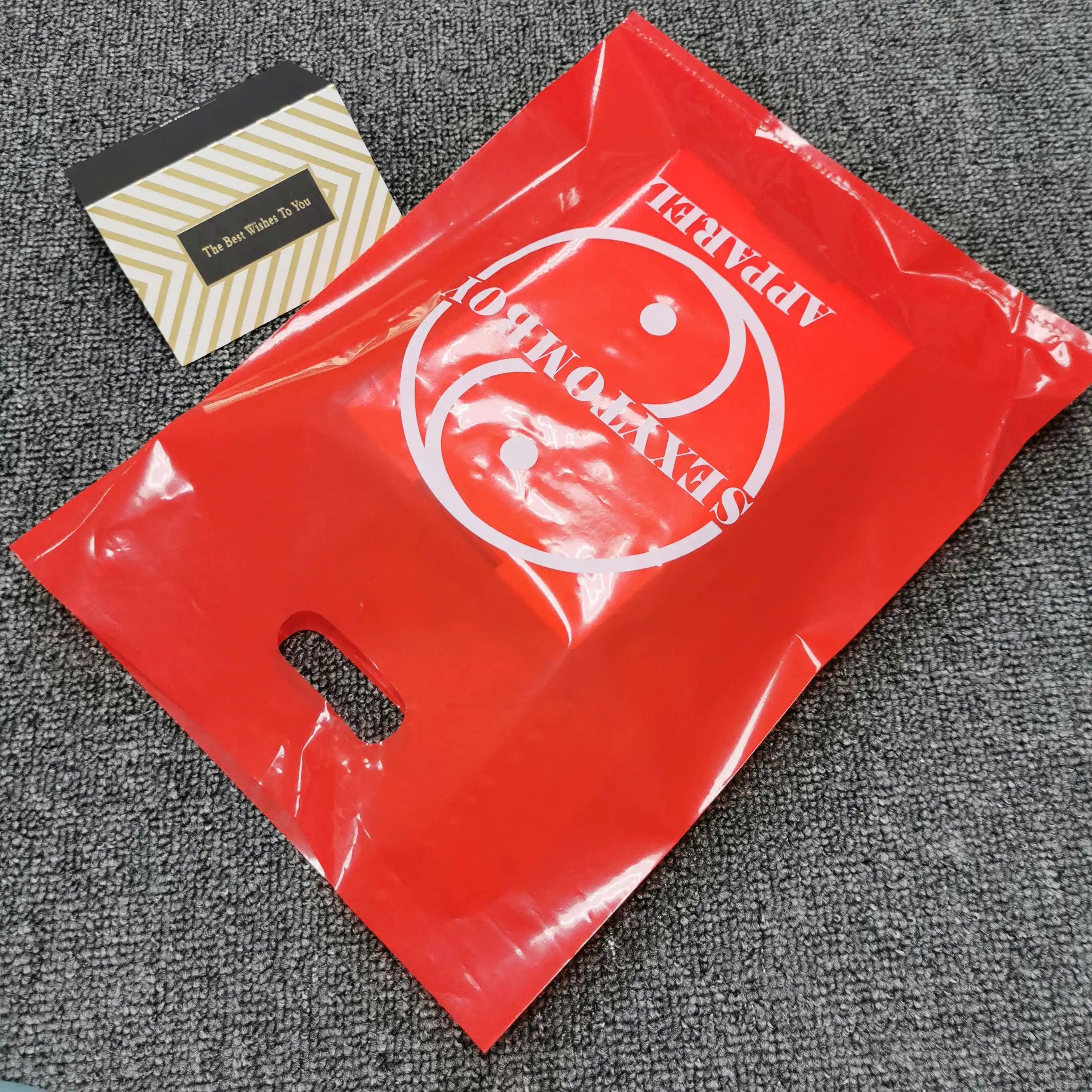 Дешевый сверхпрочный полиэтиленовый пластиковый пакет высокой плотности с напечатанным логотипом на заказ